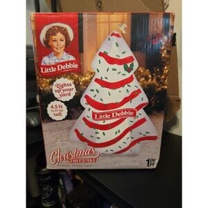 Little Debbie Christmas Tree Cake Inflatable Airblown Holiday Lights 4.5 ft